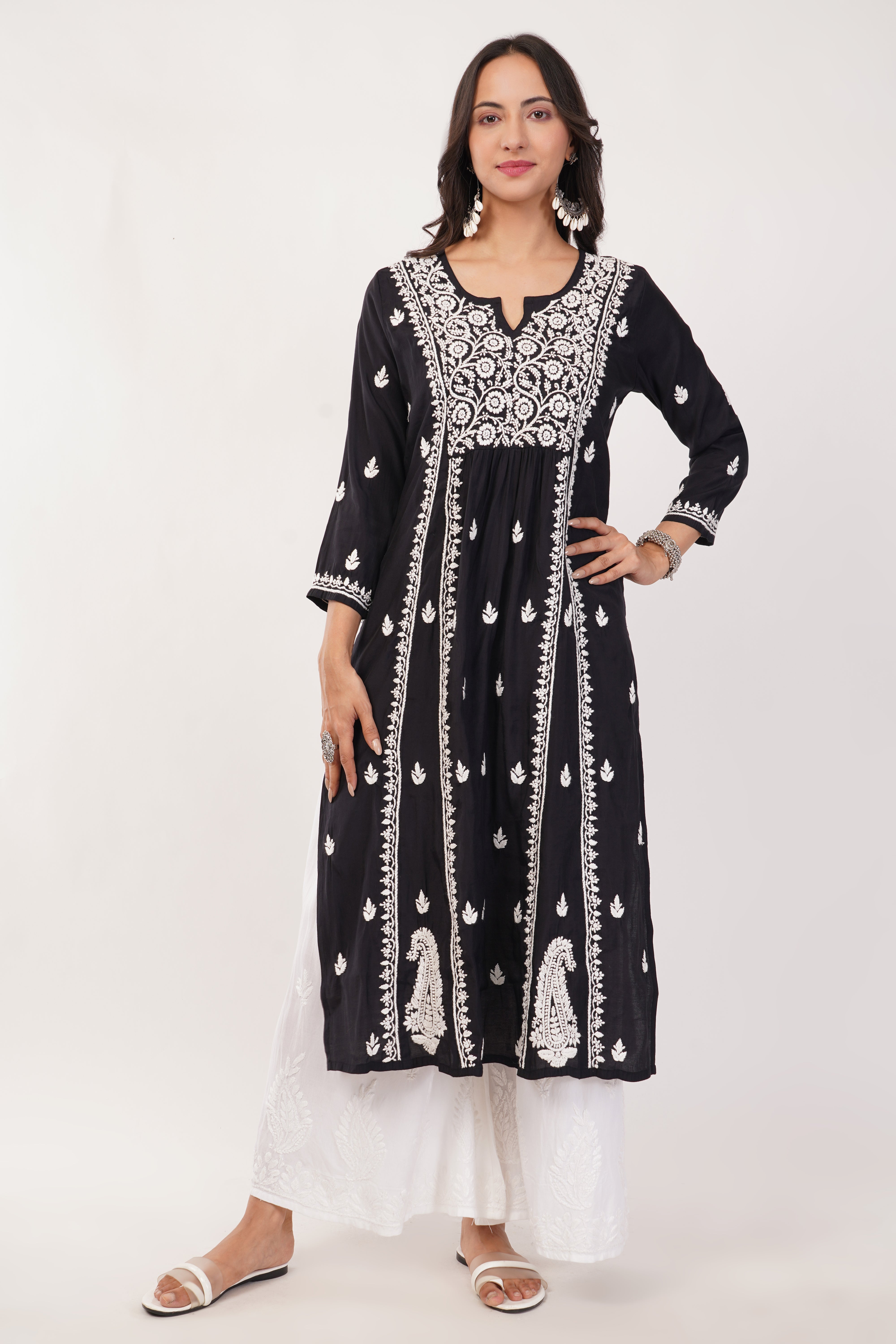 Black Bliss Chanderi Kurta