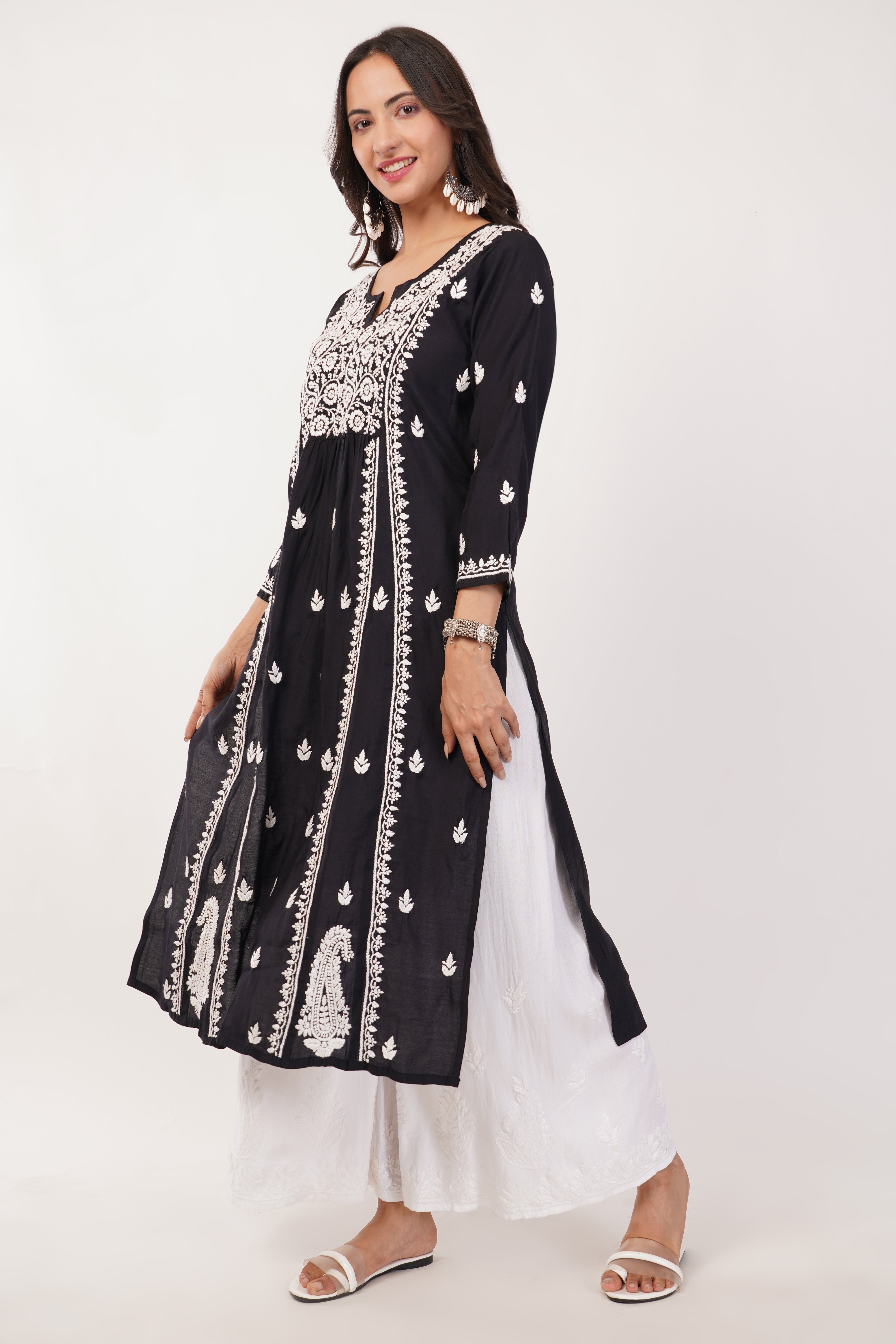 Black Bliss Chanderi Kurta