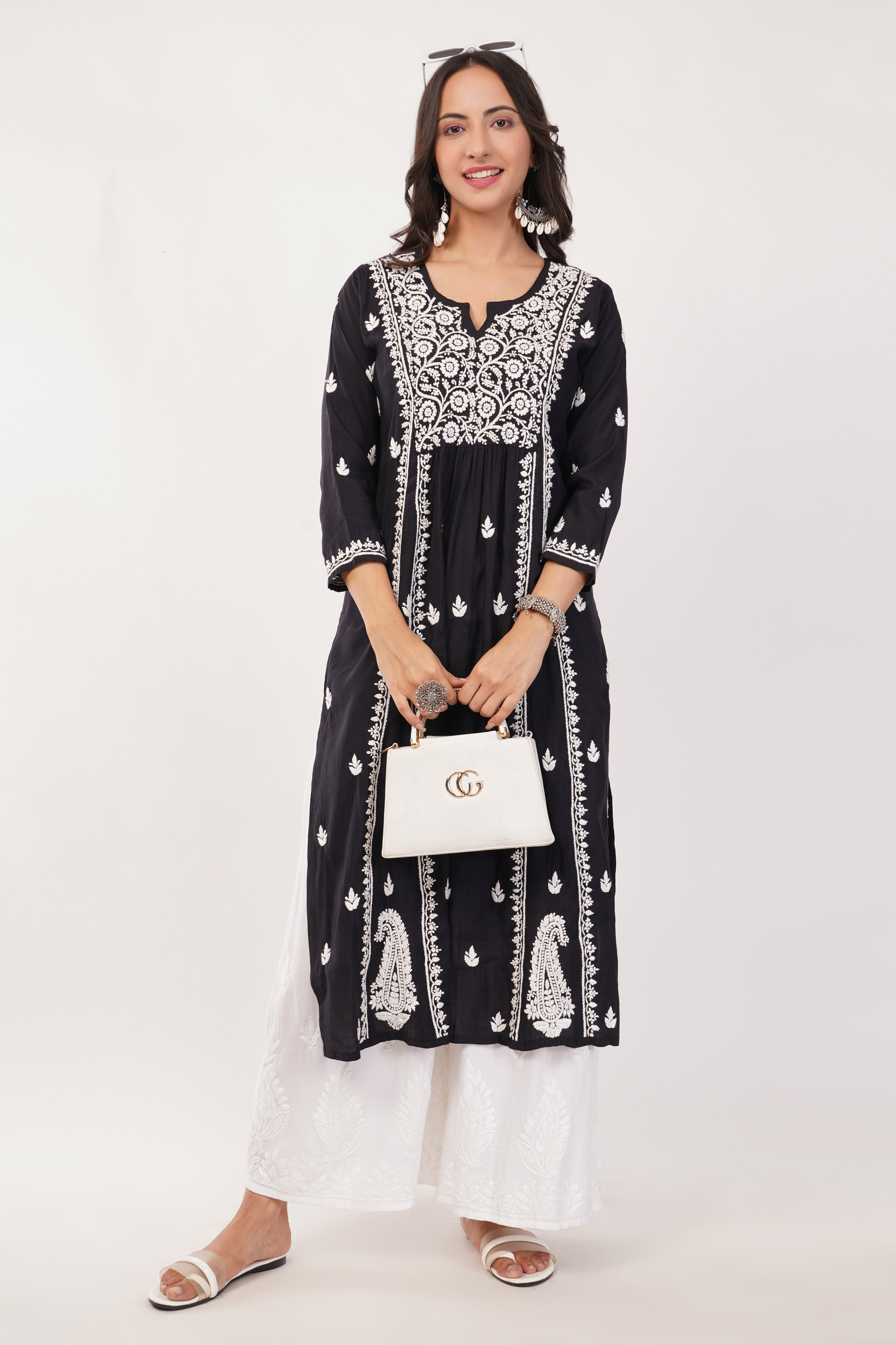 Black Bliss Chanderi Kurta