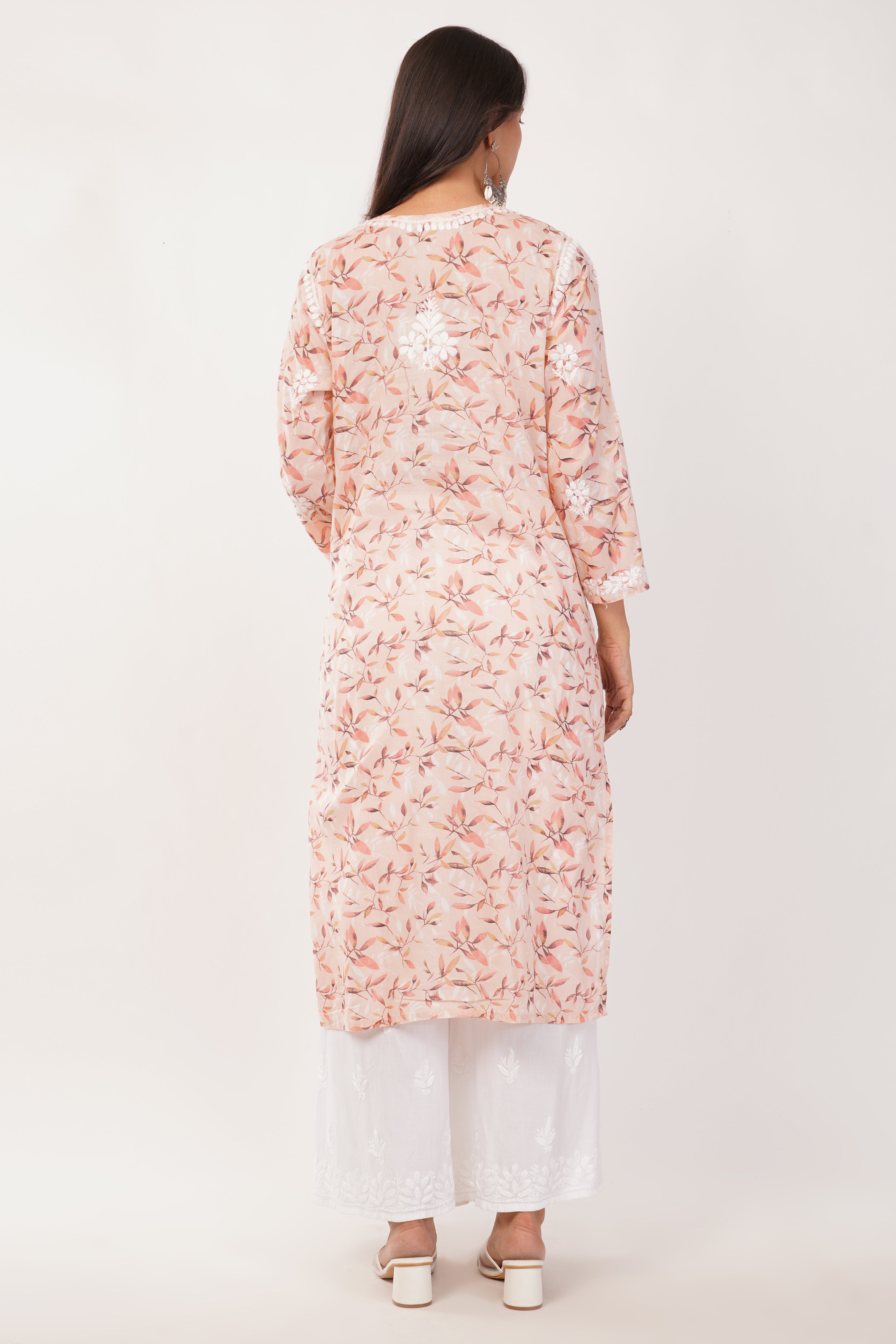 Peach Blossom Mul Kurta