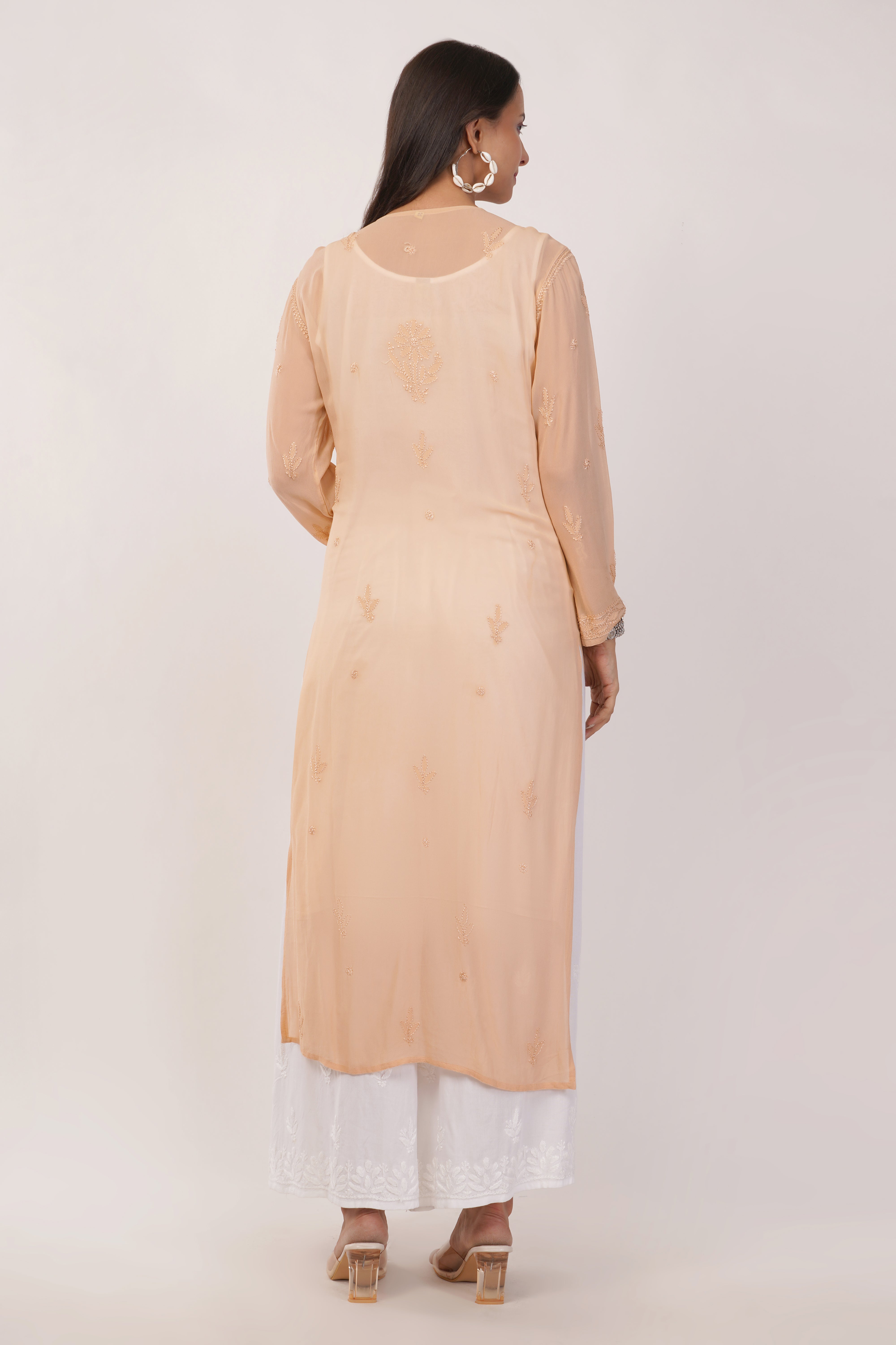 Beige Glow Viscose Kurta