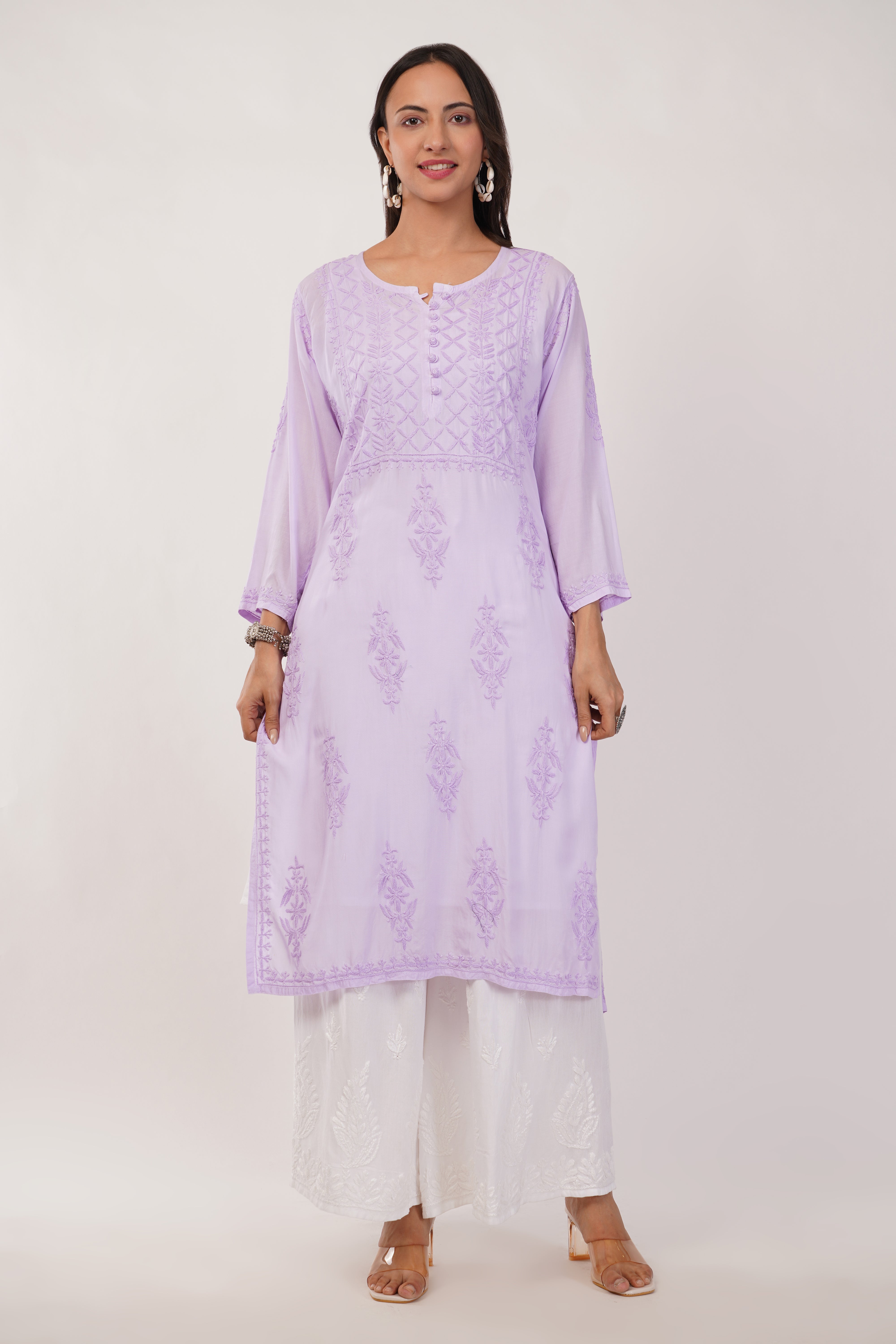 Lavender Dream Mulmul Kurta