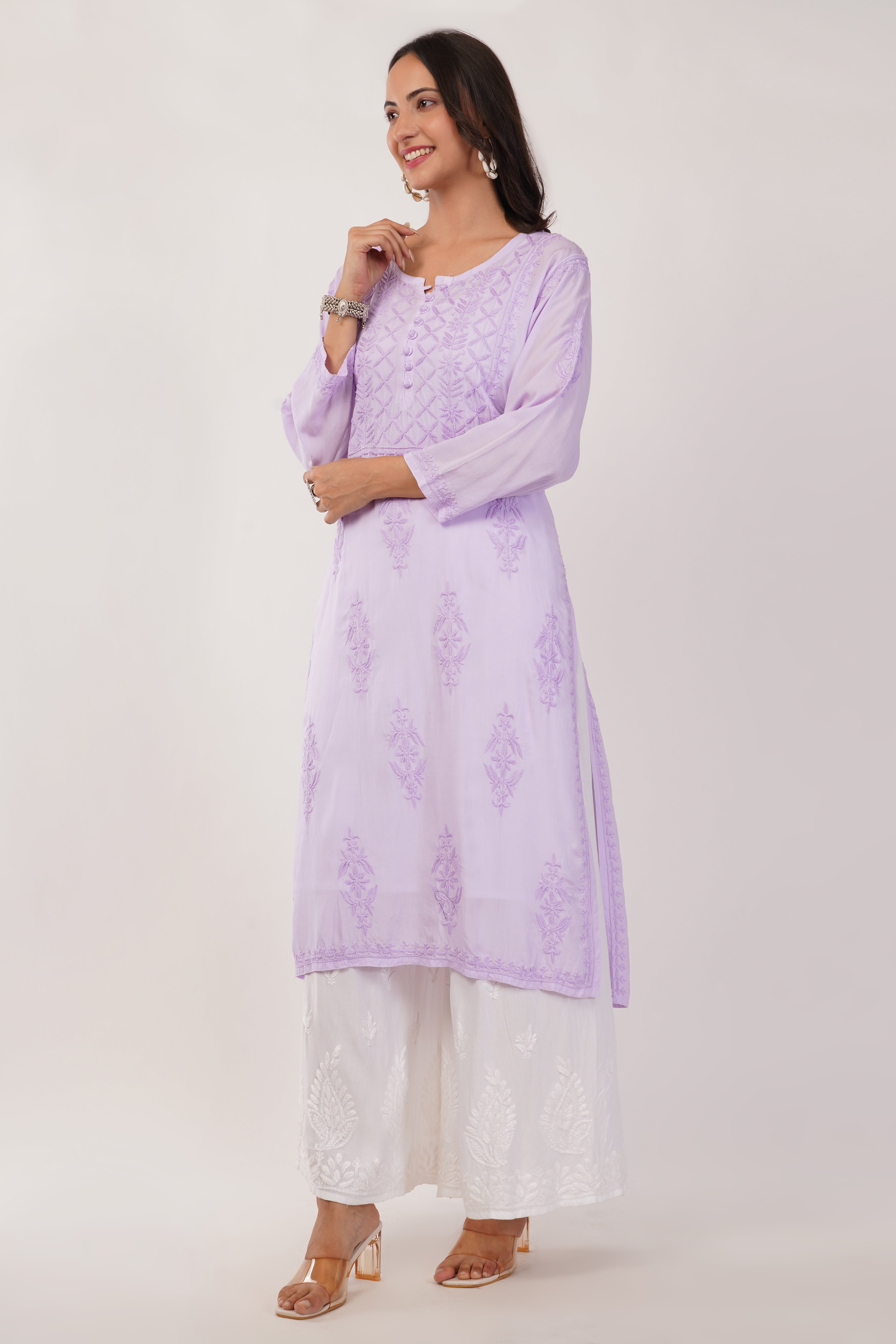 Lavender Dream Mulmul Kurta