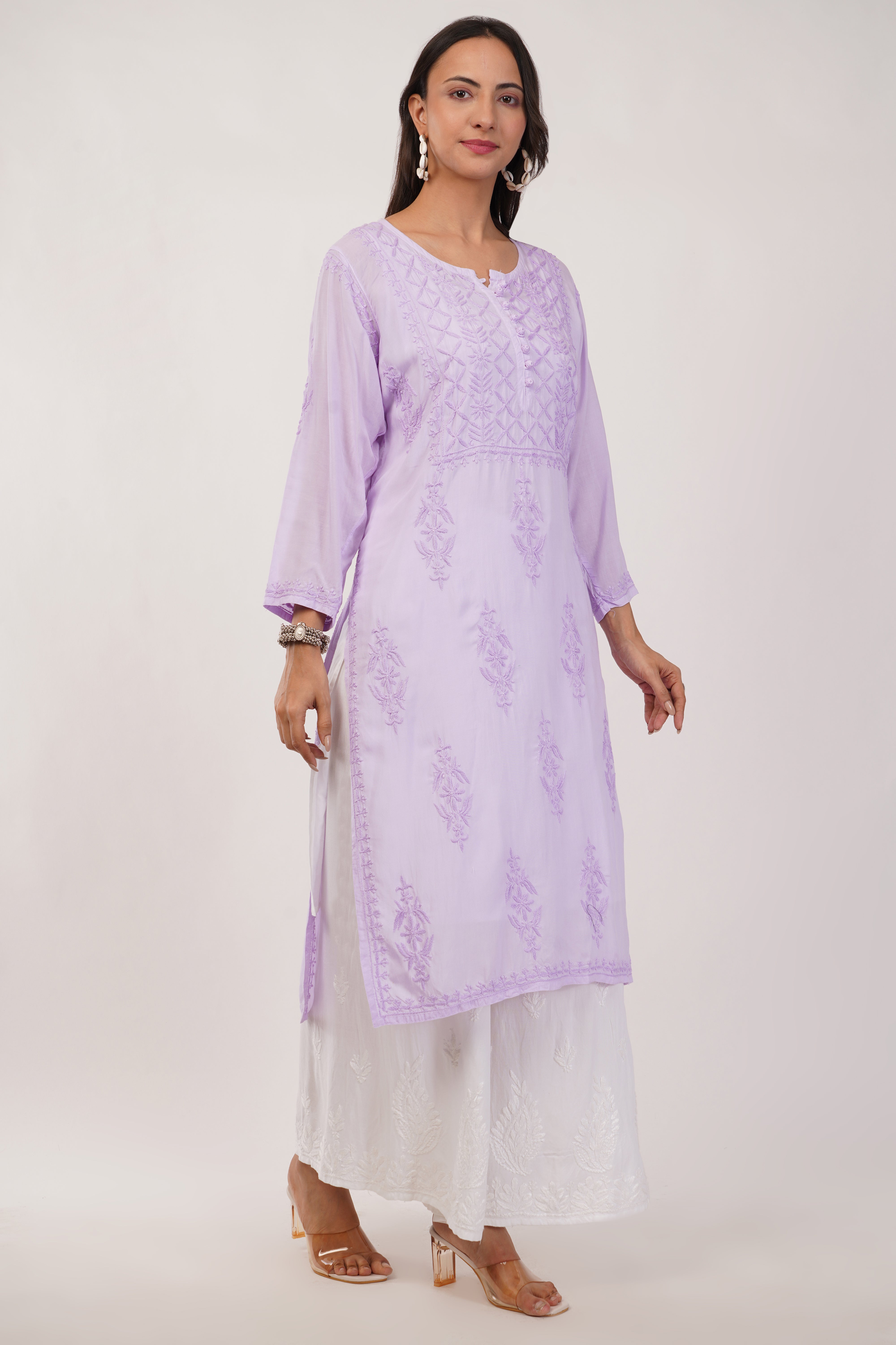 Lavender Dream Mulmul Kurta
