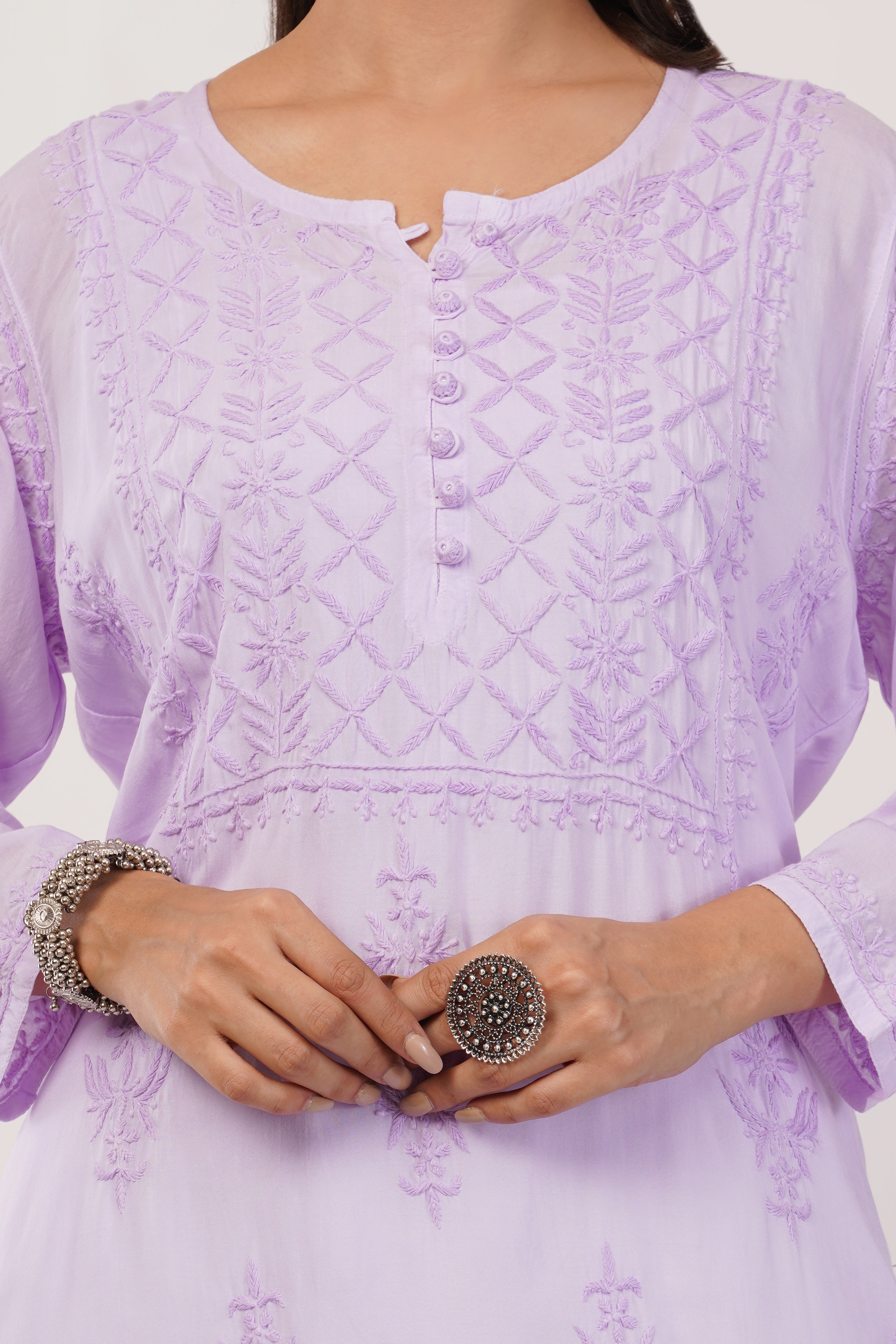 Lavender Dream Mulmul Kurta