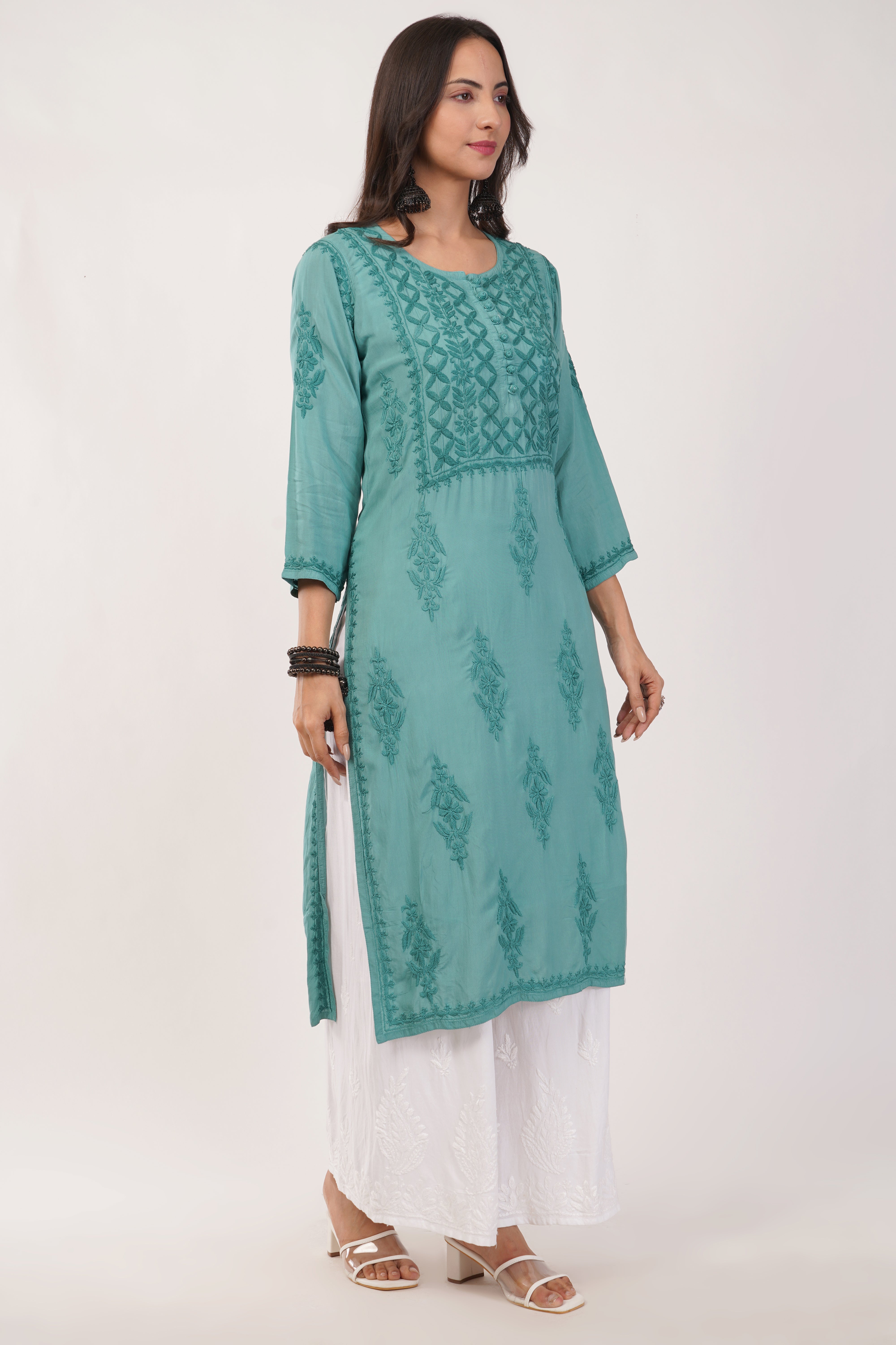 Sage Serenity Mulmul Kurta