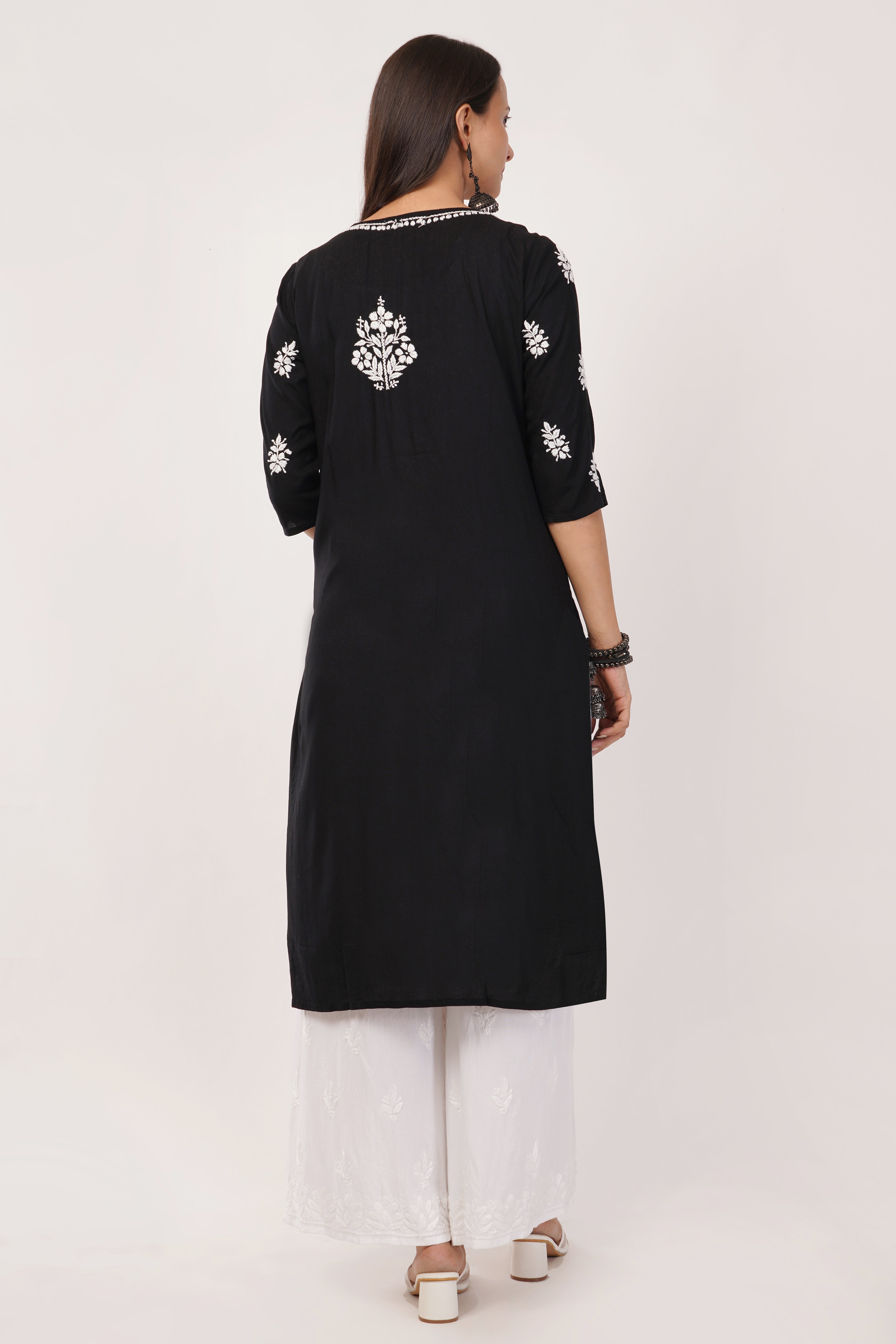 Black Chic Rayon Kurta