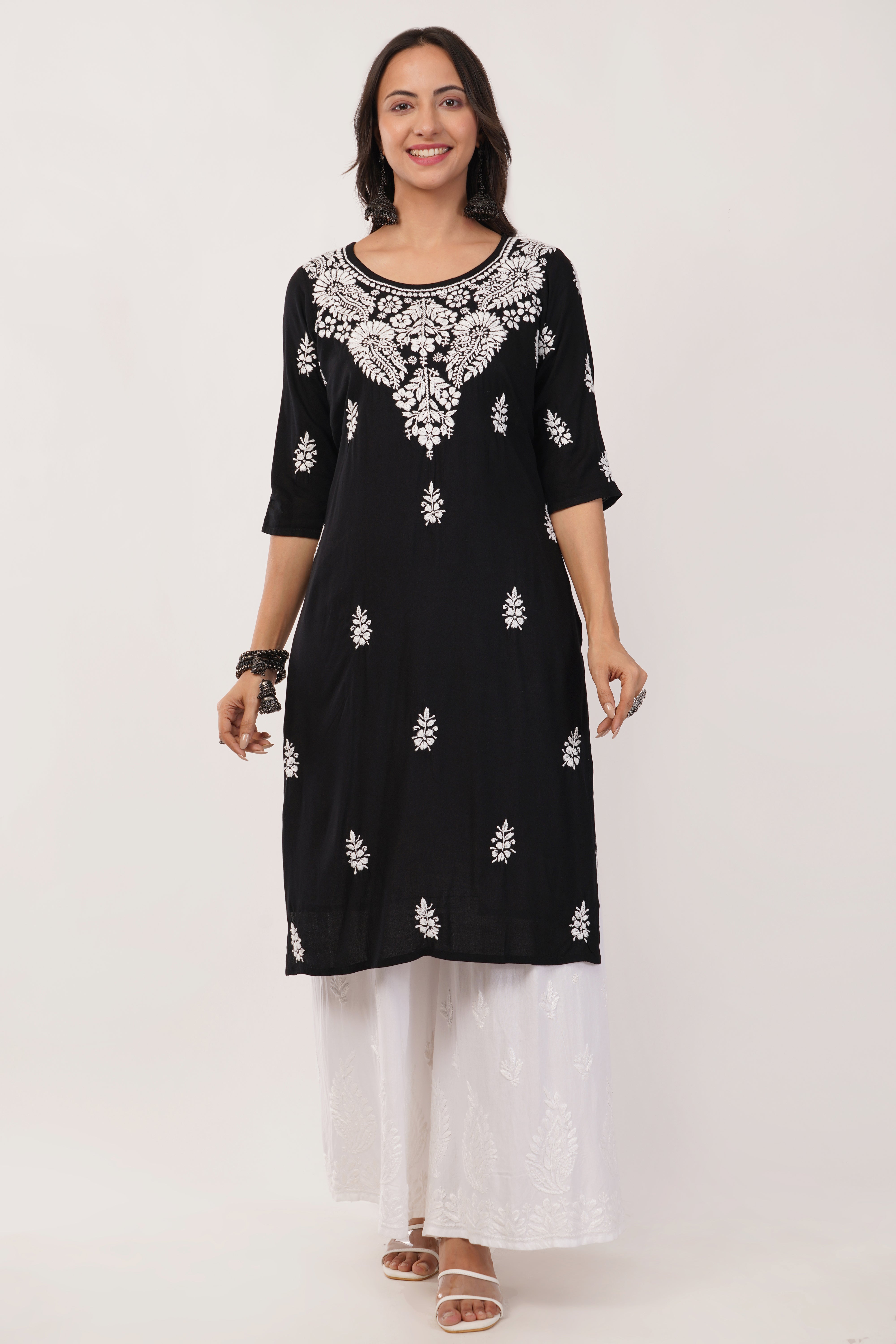 Black Chic Rayon Kurta