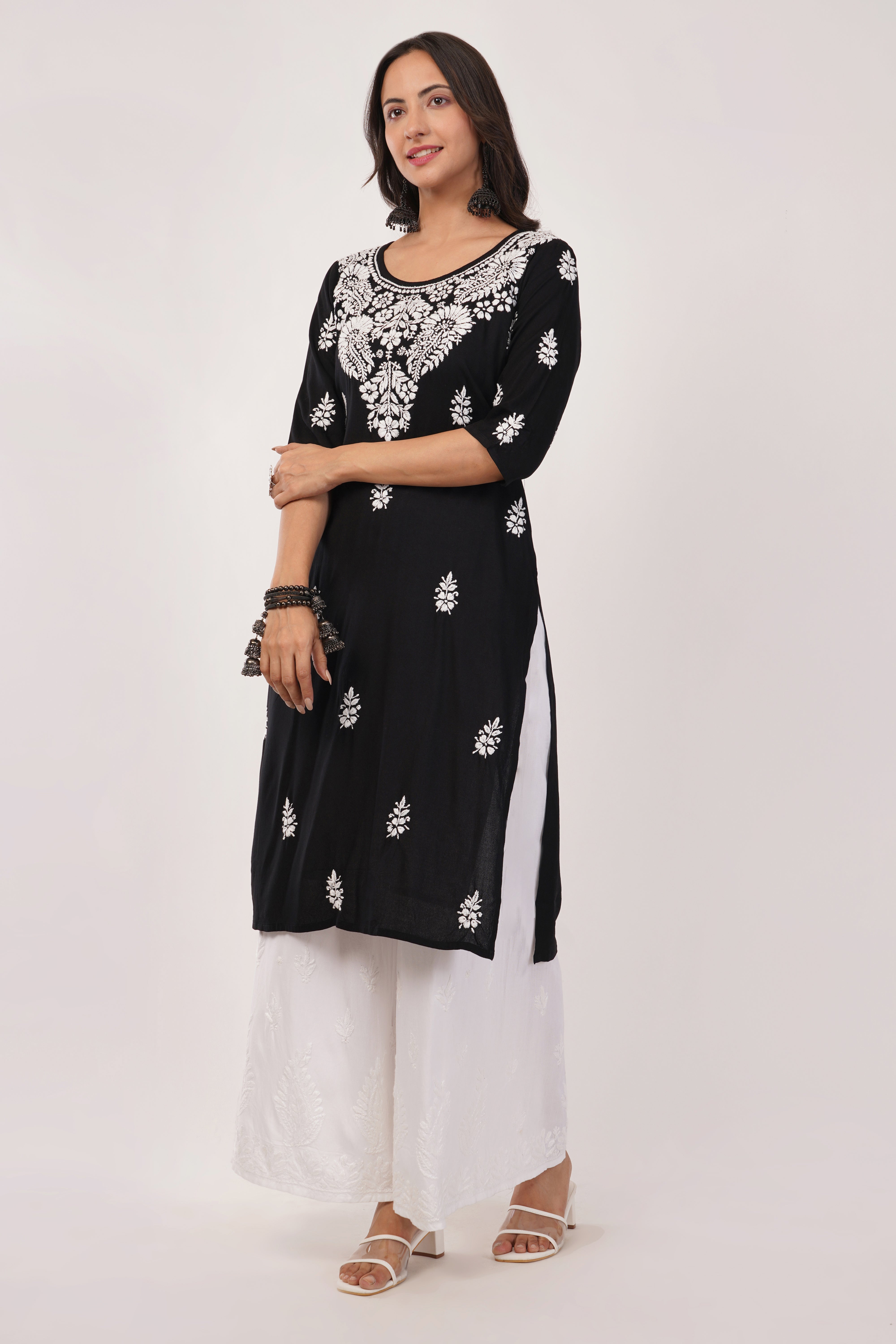 Black Chic Rayon Kurta