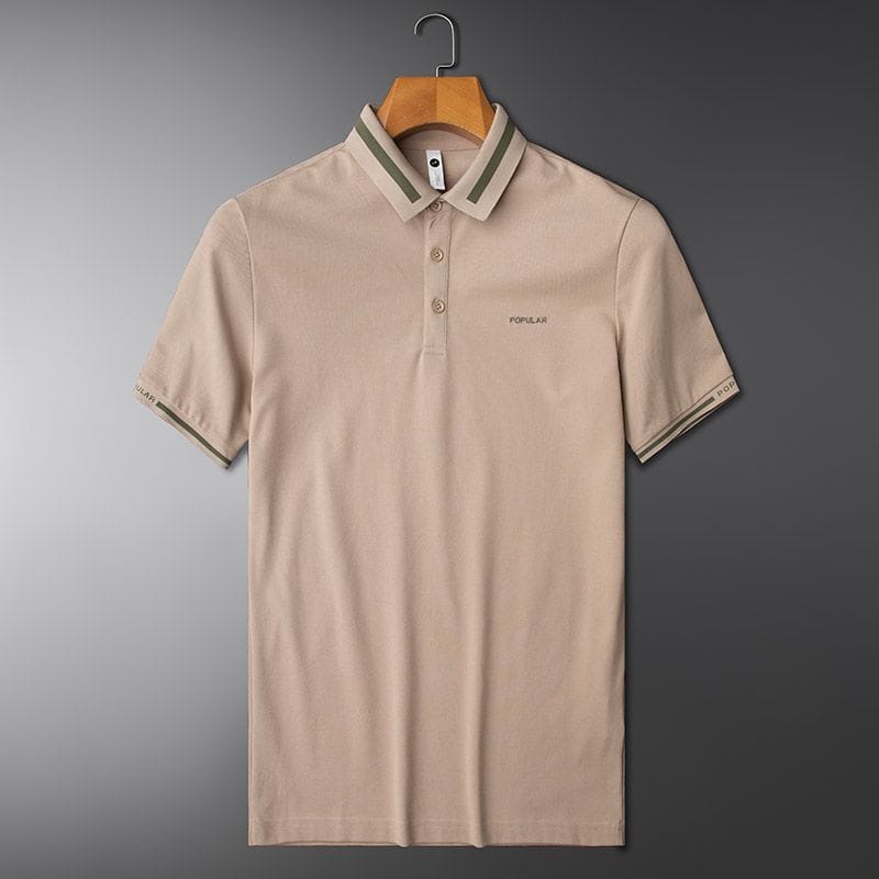 Men's  Polo T-Shirt with Stylish Contrast Collar