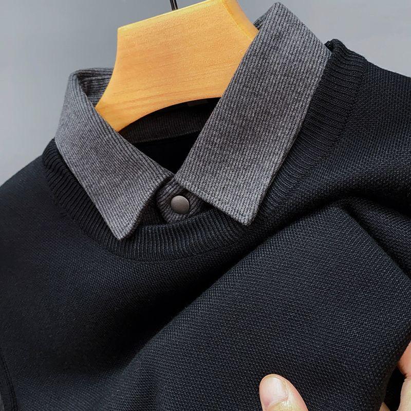 Premium Casual Knitted Sweater with Polo Collar