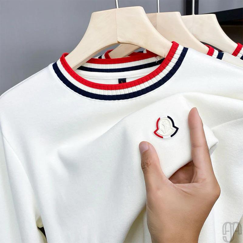 Sophisticated  Long Sleeve T-Shirt with Designer Collar