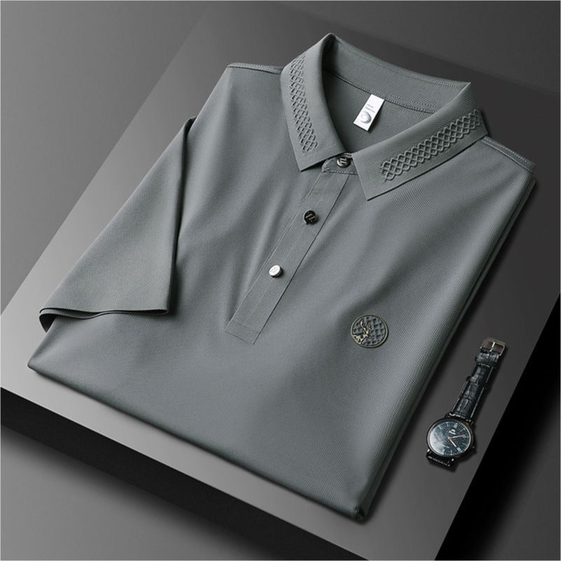Men’s Classic  Short Sleeve and  Elegant Collar Polo T-Shirt