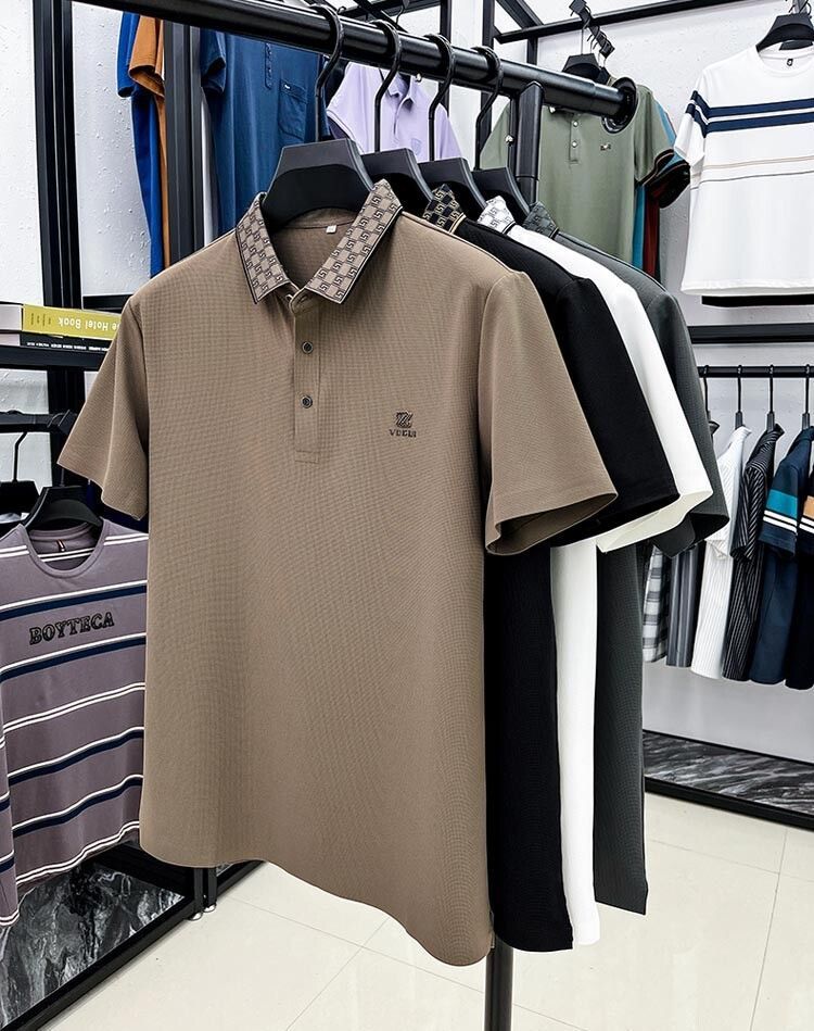 Dynamic Wave Polo T-Shirt: Effortless Motion in Every Thread