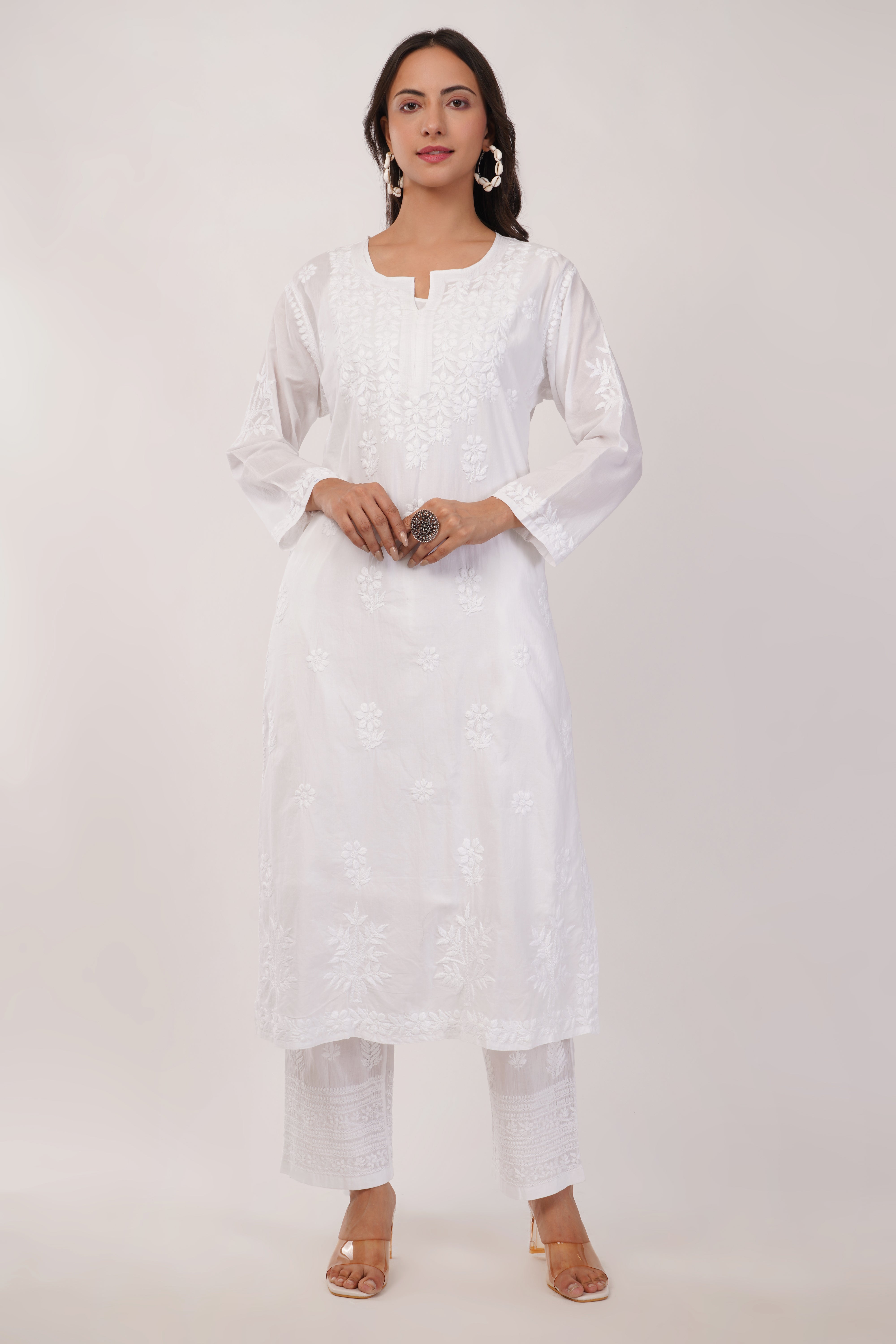 White Soft Cotton Kurta