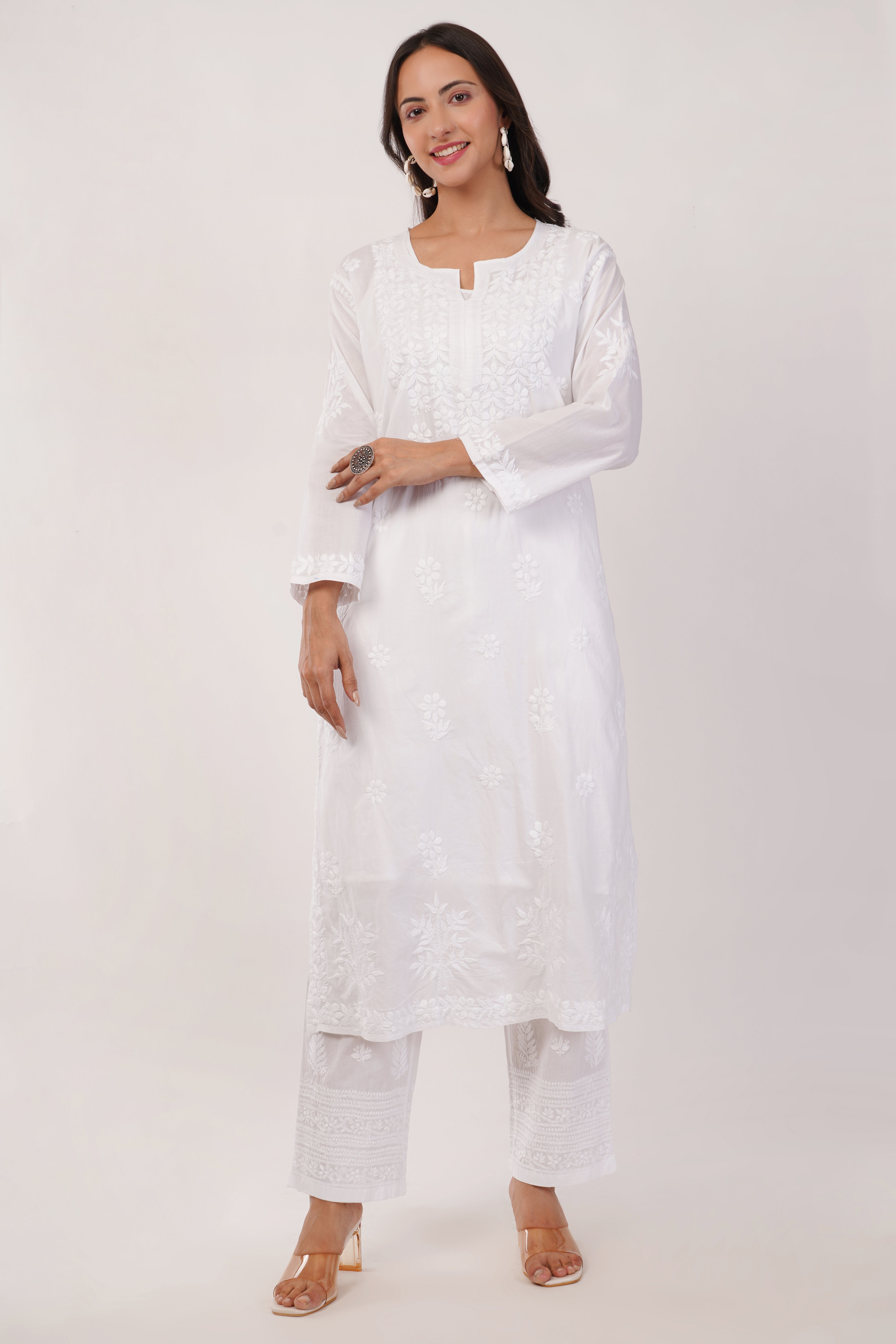 White Soft Cotton Kurta