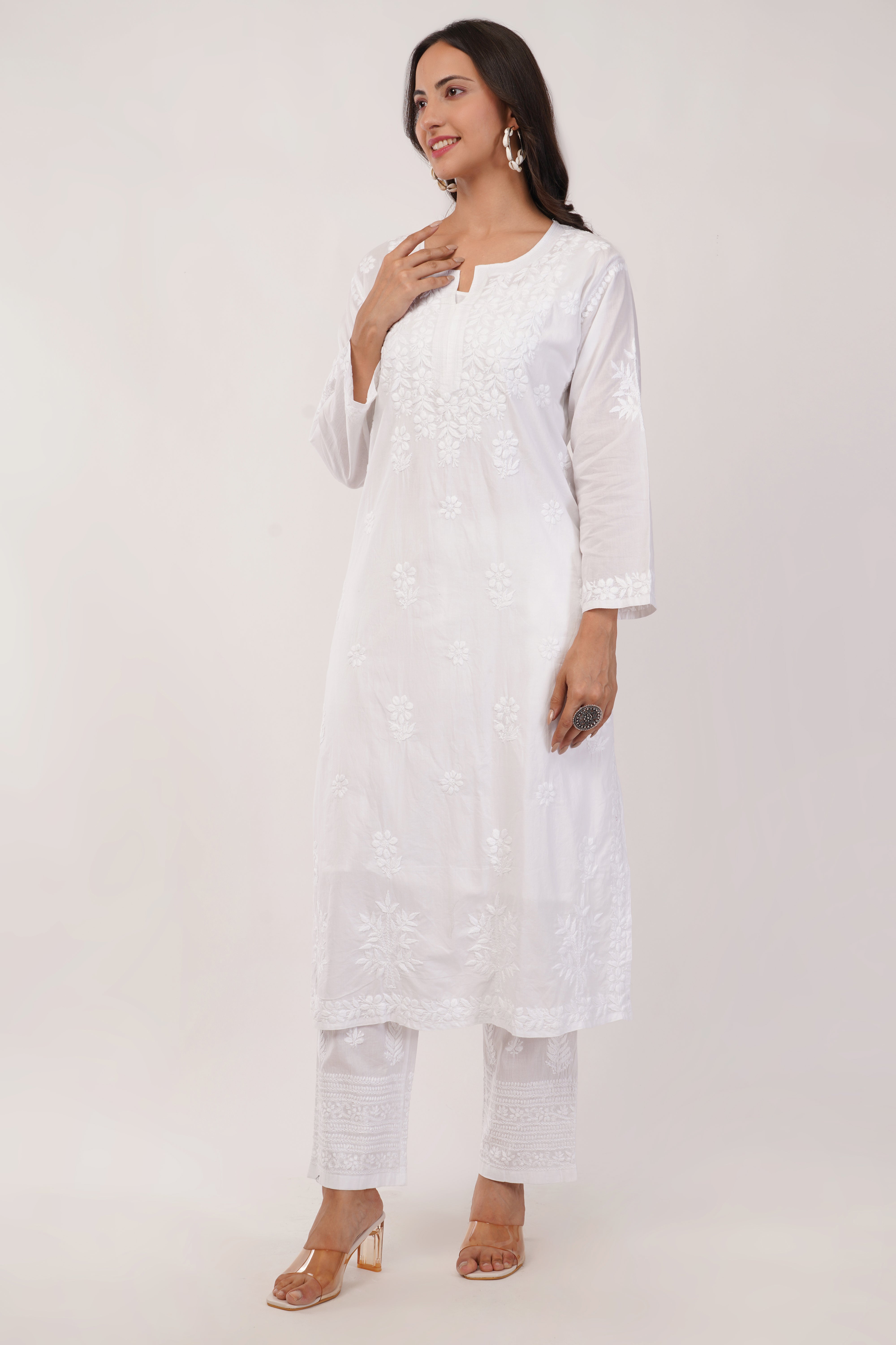 White Soft Cotton Kurta