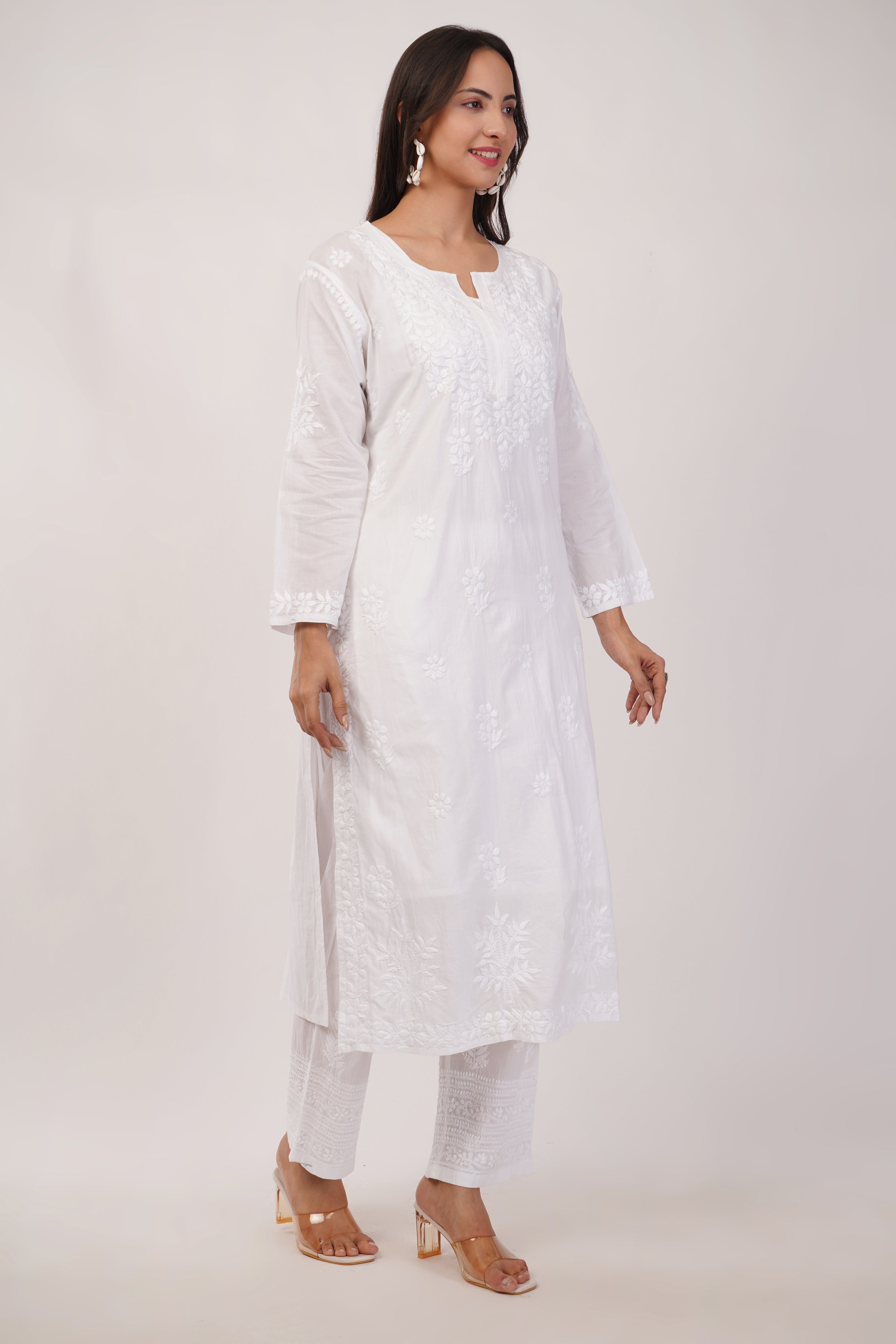 White Soft Cotton Kurta
