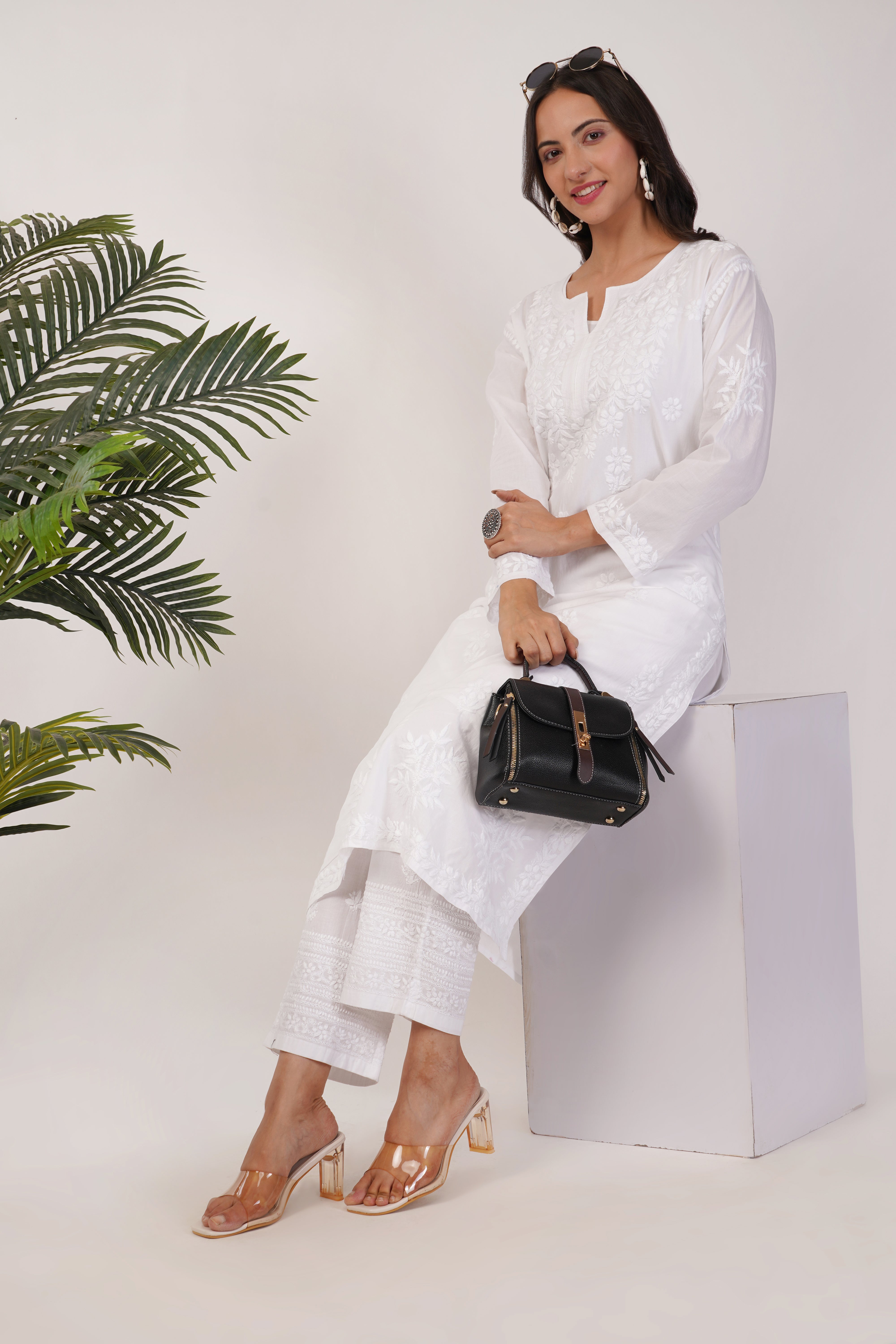 White Soft Cotton Kurta