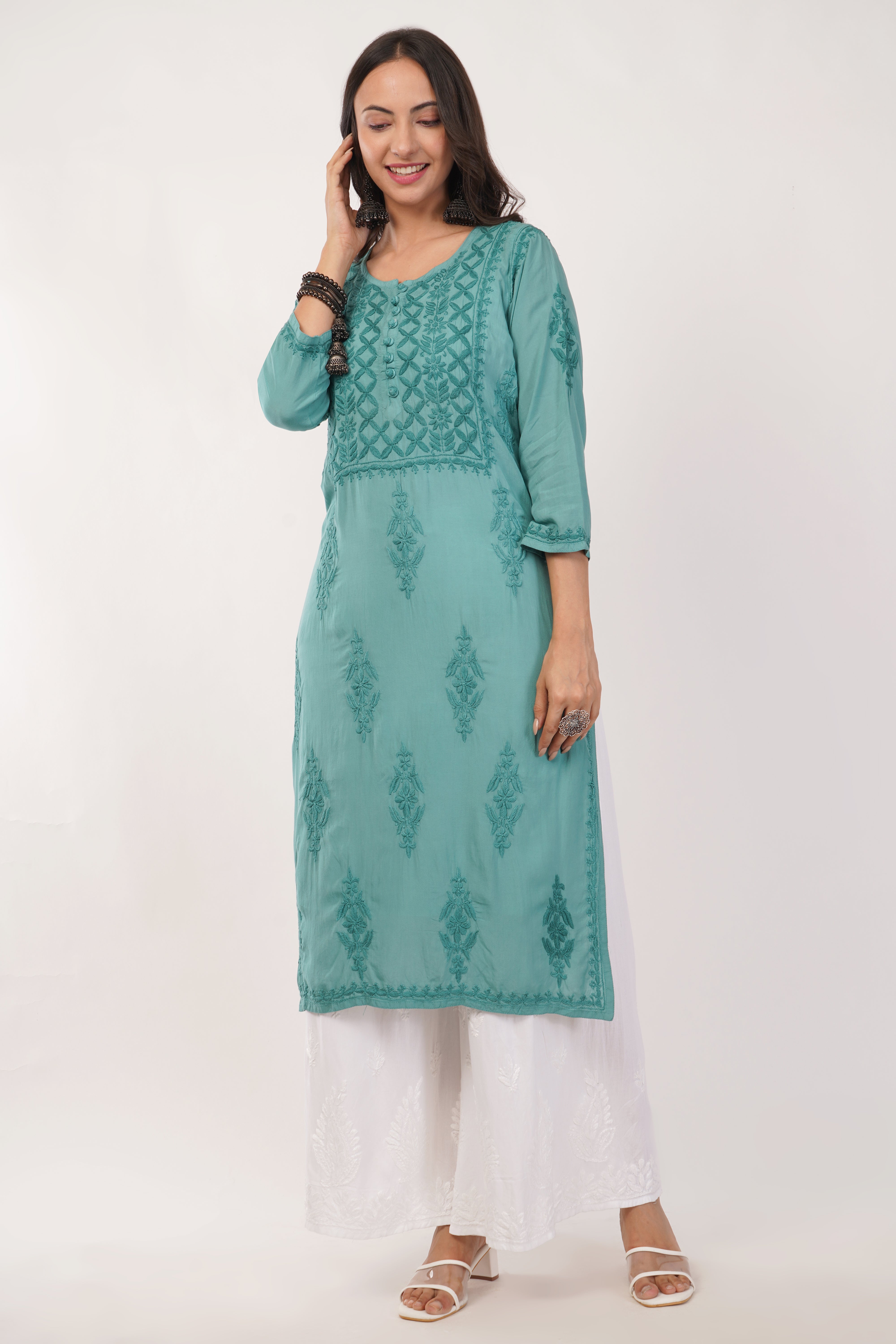 Sage Serenity Mulmul Kurta