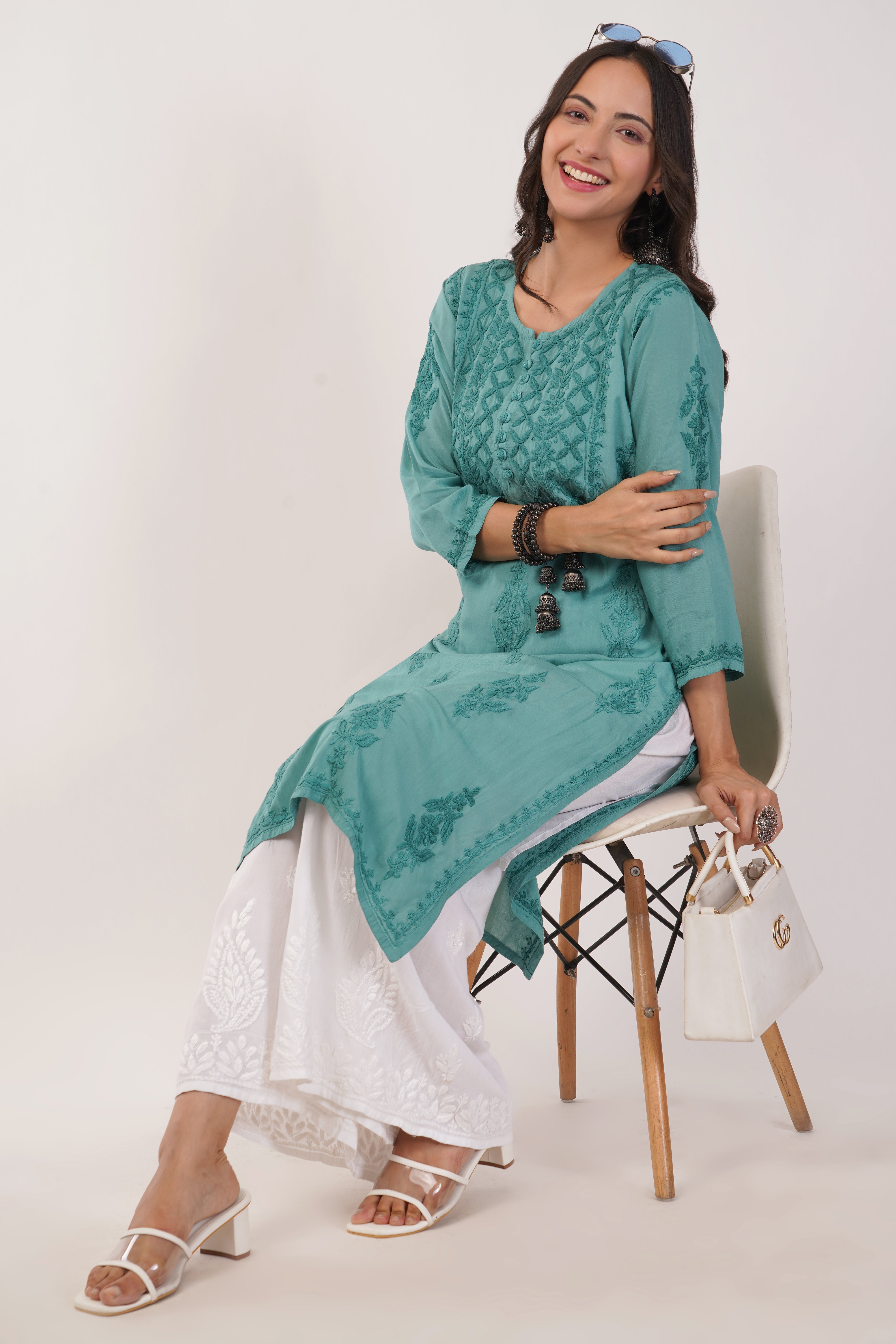 Sage Serenity Mulmul Kurta