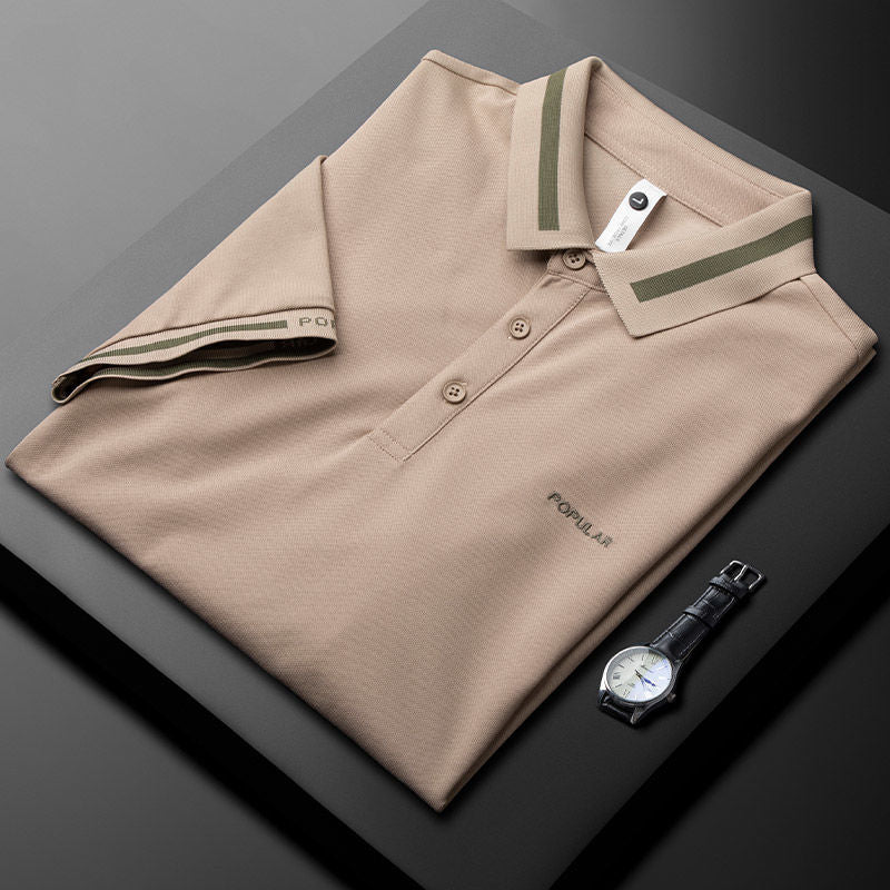 Men's  Polo T-Shirt with Stylish Contrast Collar