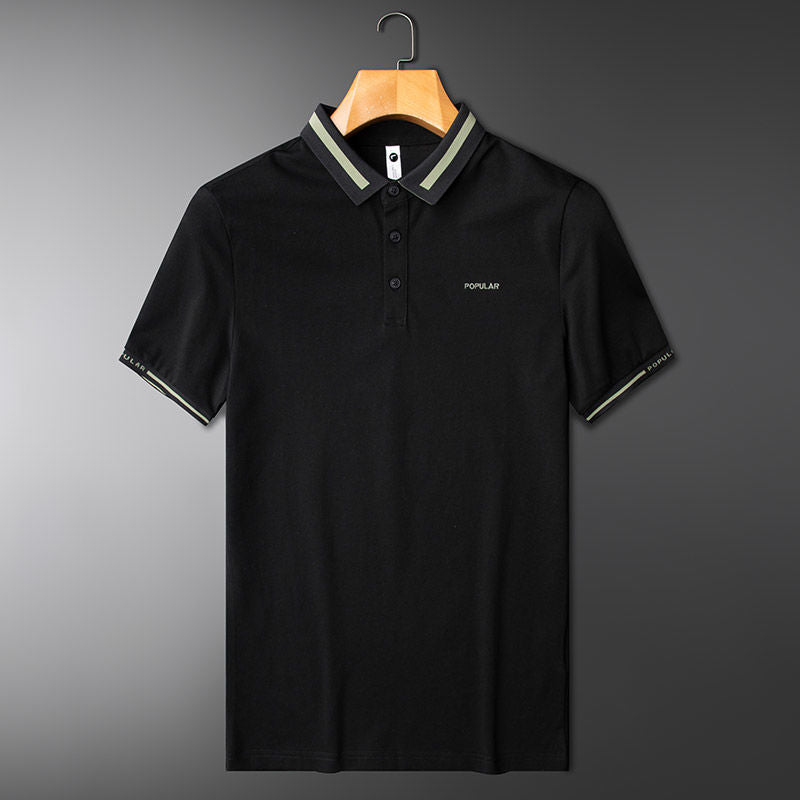 Men's  Polo T-Shirt with Stylish Contrast Collar