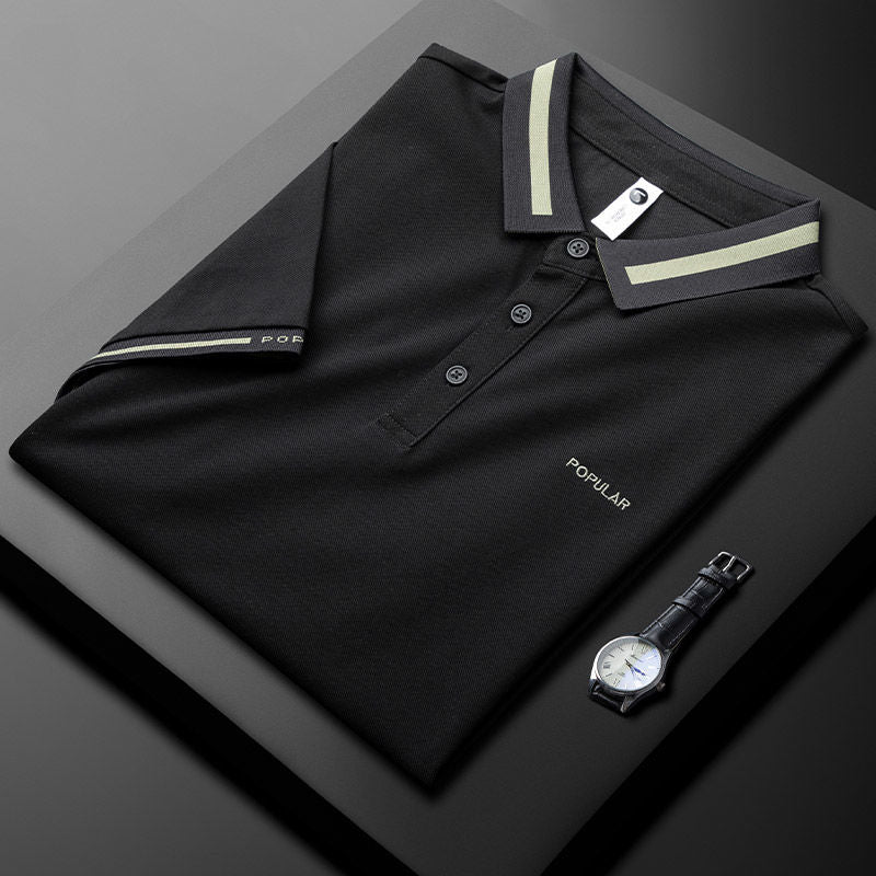 Men's  Polo T-Shirt with Stylish Contrast Collar