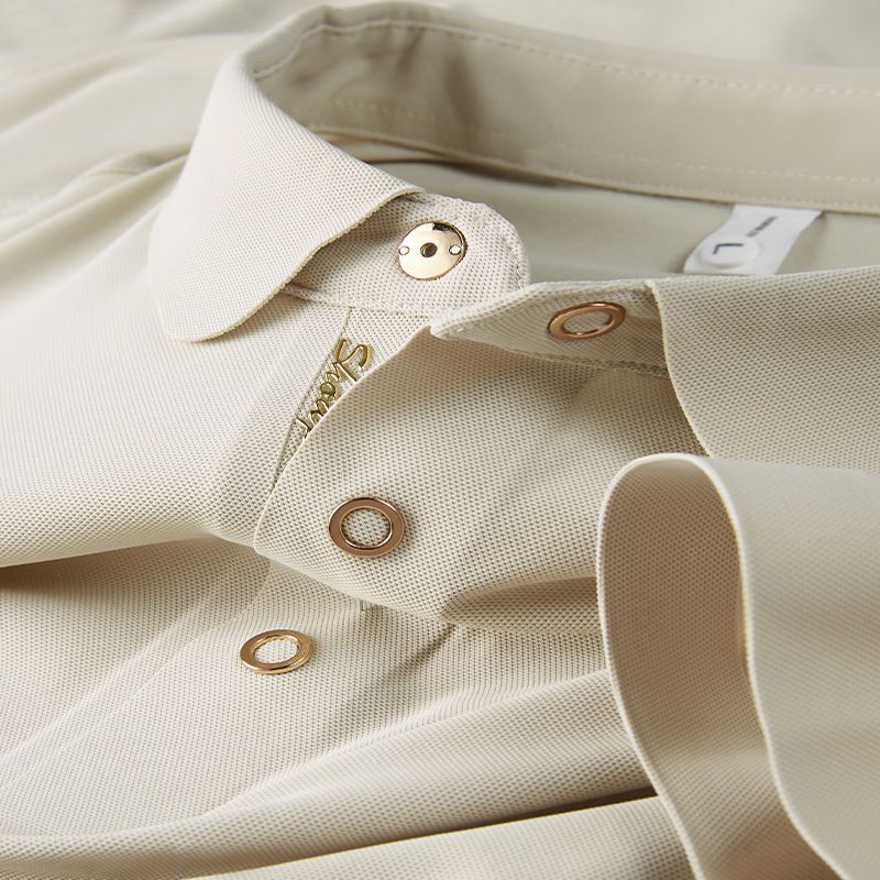 Premium Snap-Button Polo Shirt – Elegant & Functional Design