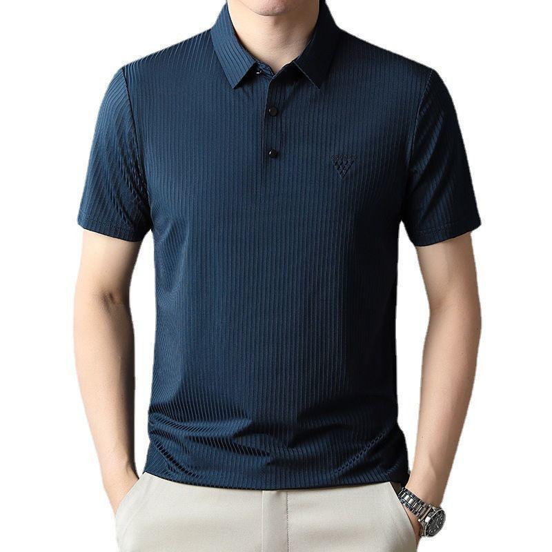 Men’s Designer Polo T-Shirt with Minimalist Embroidered Logo