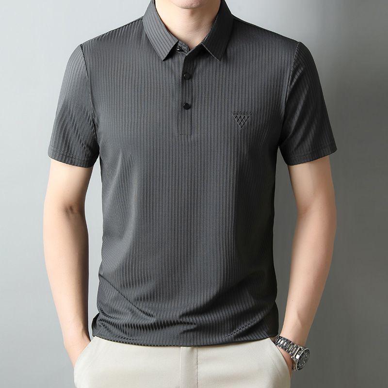 Men’s Designer Polo T-Shirt with Minimalist Embroidered Logo