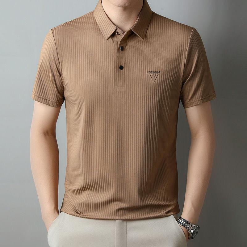 Men’s Designer Polo T-Shirt with Minimalist Embroidered Logo
