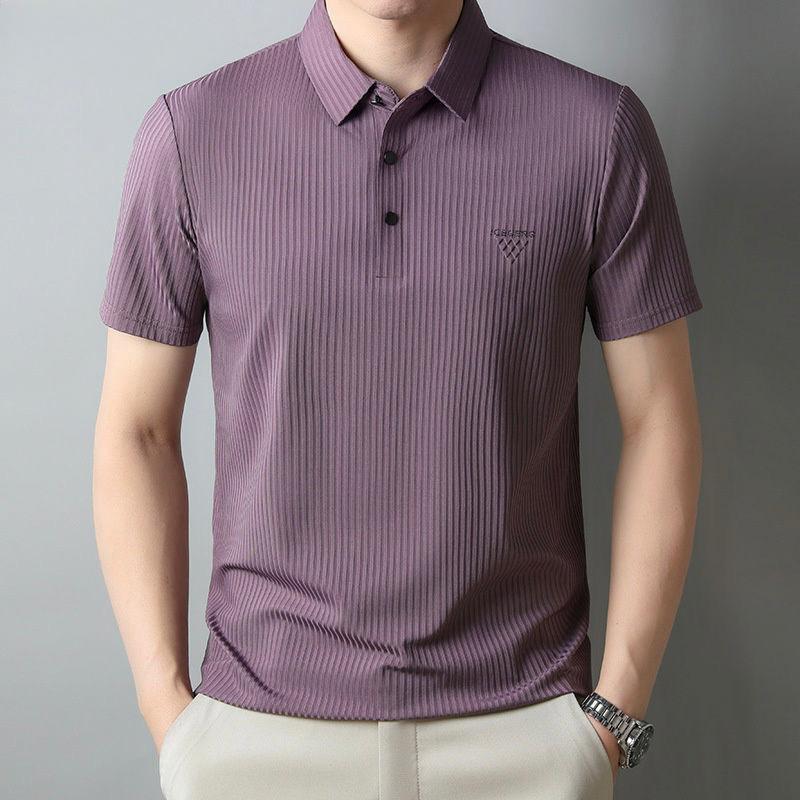 Men’s Designer Polo T-Shirt with Minimalist Embroidered Logo