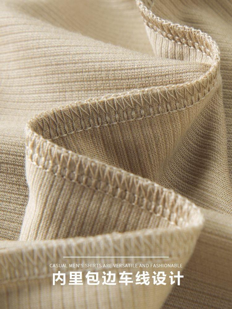 Men’s Premium Waffle-Knit Half-Zip Polo with Contrast Leather Accents