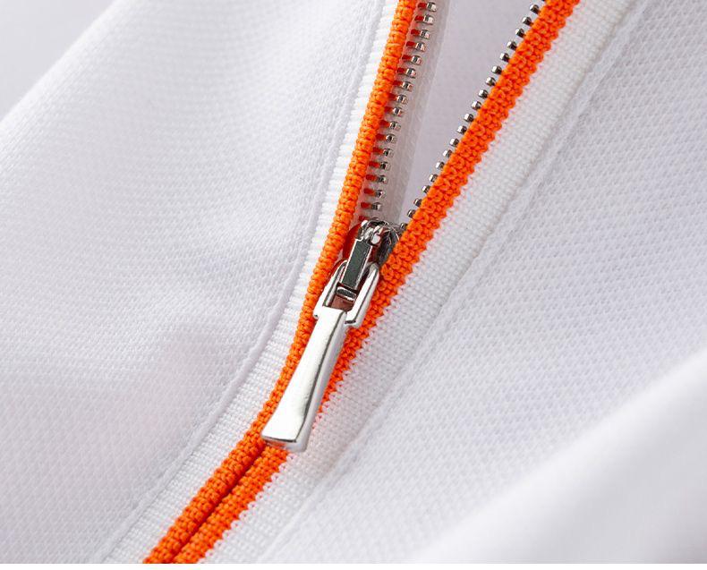 Essential Zip Polo with Geometric Chest Detail