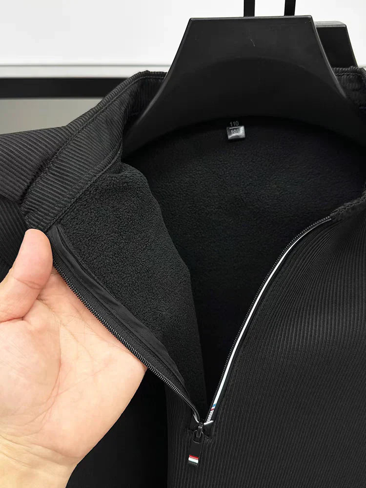 Men's Ethereal Realm Zipper Polo T-Shirt Stylish Casual Wear