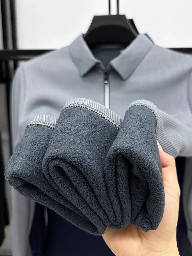 Men's Ethereal Realm Zipper Polo T-Shirt Stylish Casual Wear