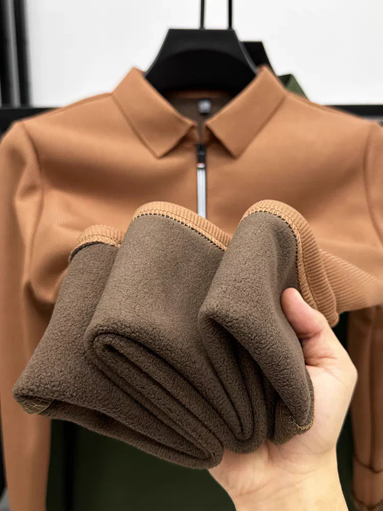 Men's Ethereal Realm Zipper Polo T-Shirt Stylish Casual Wear