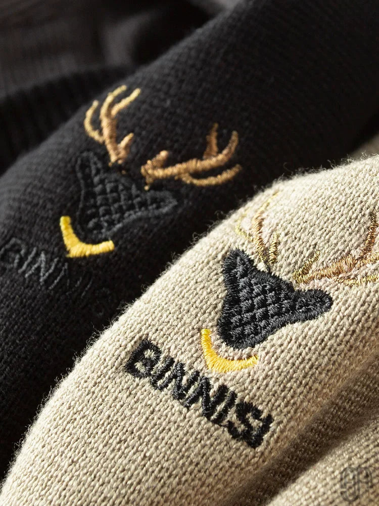 Men's Royal Legacy Embroidered Collar Sweatshirt Fashion Casual