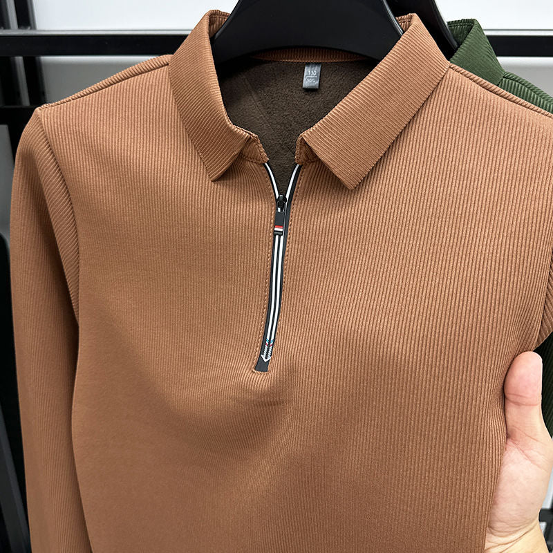 Men's Ethereal Realm Zipper Polo T-Shirt Stylish Casual Wear