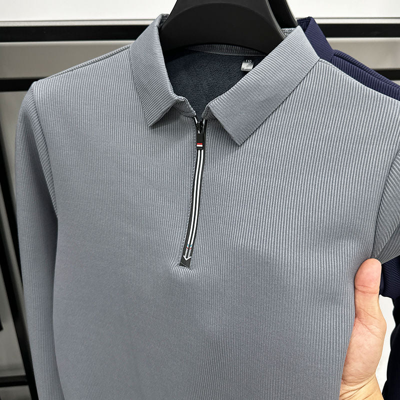 Men's Ethereal Realm Zipper Polo T-Shirt Stylish Casual Wear